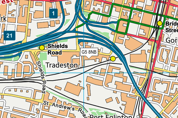 G5 8NB map - OS VectorMap District (Ordnance Survey)