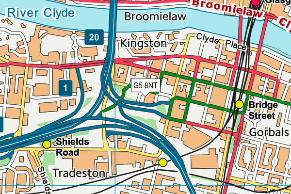 G5 8NT map - OS VectorMap District (Ordnance Survey)