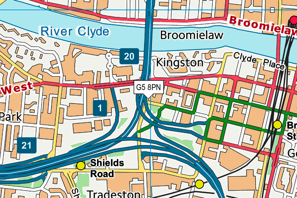 G5 8PN map - OS VectorMap District (Ordnance Survey)