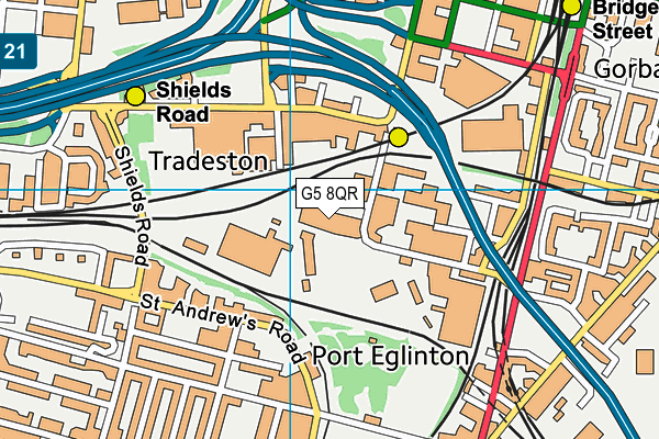 G5 8QR map - OS VectorMap District (Ordnance Survey)