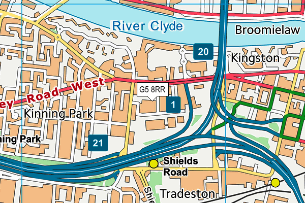 G5 8RR map - OS VectorMap District (Ordnance Survey)