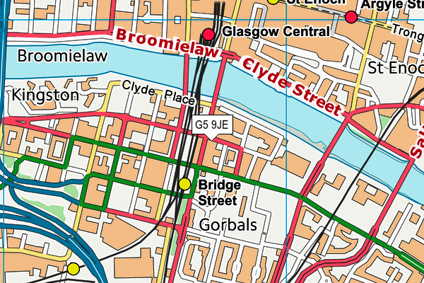 G5 9JE map - OS VectorMap District (Ordnance Survey)