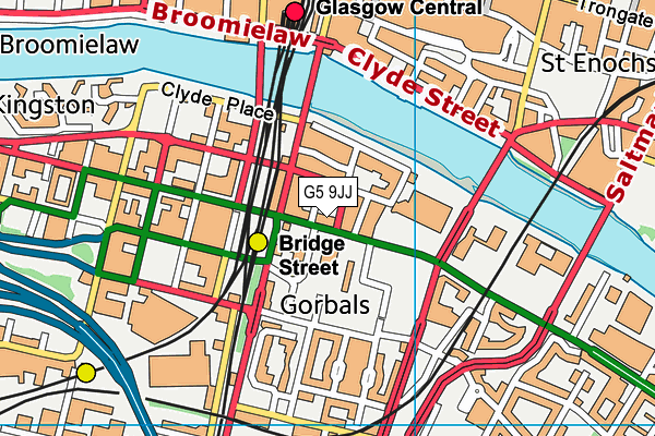 G5 9JJ map - OS VectorMap District (Ordnance Survey)