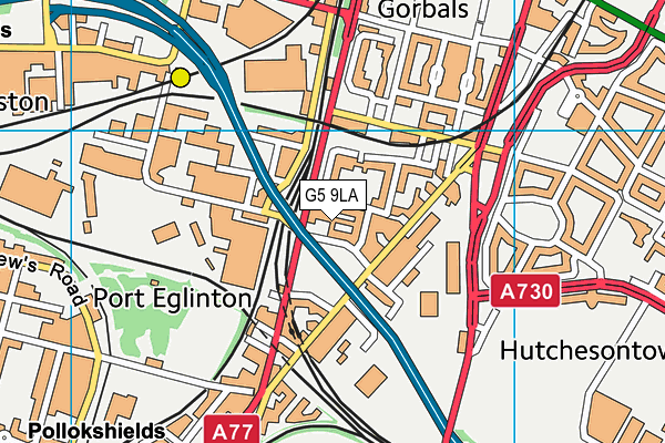 G5 9LA map - OS VectorMap District (Ordnance Survey)