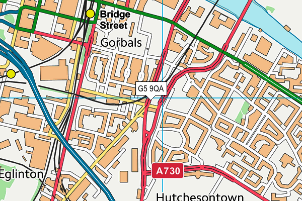 G5 9QA map - OS VectorMap District (Ordnance Survey)