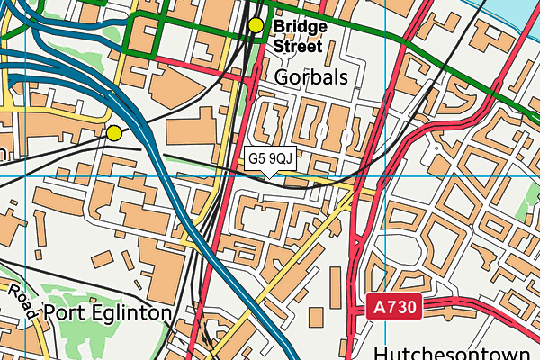 G5 9QJ map - OS VectorMap District (Ordnance Survey)