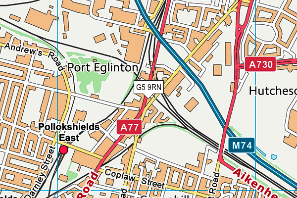 G5 9RN map - OS VectorMap District (Ordnance Survey)