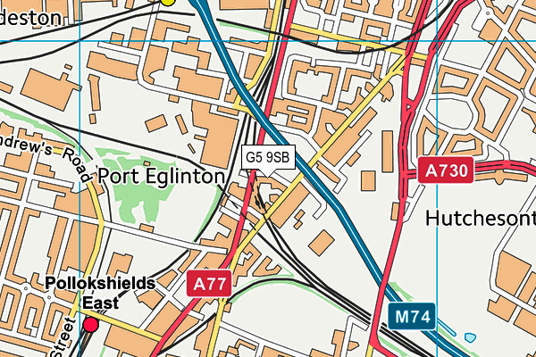 G5 9SB map - OS VectorMap District (Ordnance Survey)