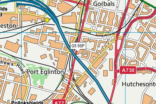 G5 9SP map - OS VectorMap District (Ordnance Survey)