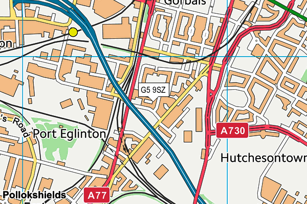 G5 9SZ map - OS VectorMap District (Ordnance Survey)