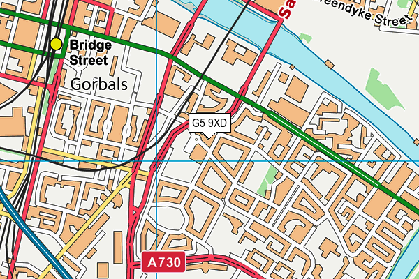 G5 9XD map - OS VectorMap District (Ordnance Survey)