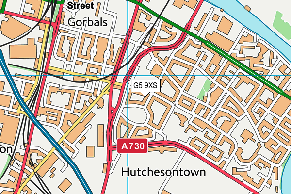 G5 9XS map - OS VectorMap District (Ordnance Survey)