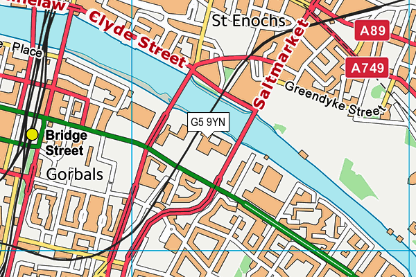 G5 9YN map - OS VectorMap District (Ordnance Survey)