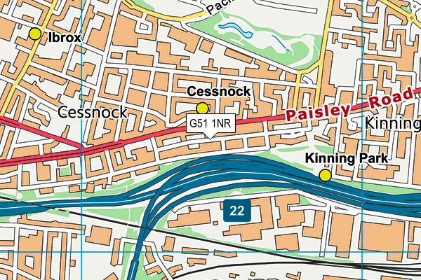 G51 1NR map - OS VectorMap District (Ordnance Survey)