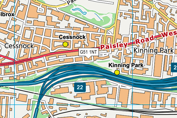 G51 1NT map - OS VectorMap District (Ordnance Survey)