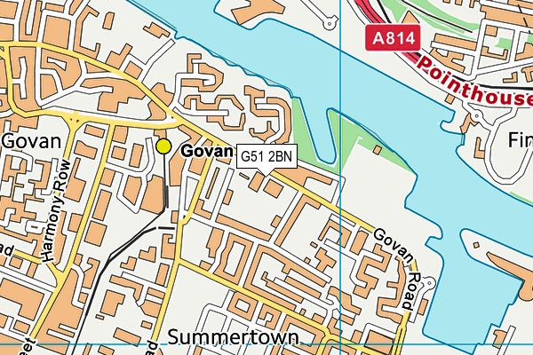 G51 2BN map - OS VectorMap District (Ordnance Survey)