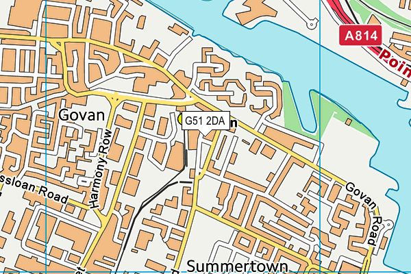 G51 2DA map - OS VectorMap District (Ordnance Survey)