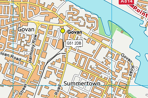 G51 2DB map - OS VectorMap District (Ordnance Survey)