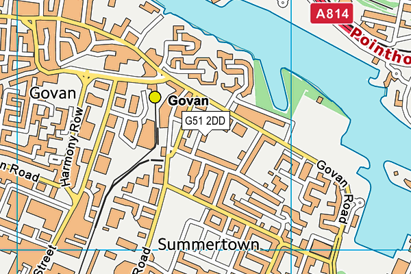 G51 2DD map - OS VectorMap District (Ordnance Survey)