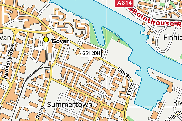 G51 2DH map - OS VectorMap District (Ordnance Survey)