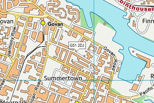 G51 2DJ map - OS VectorMap District (Ordnance Survey)