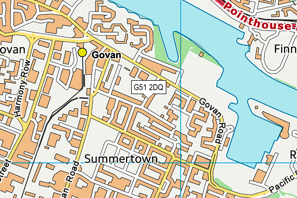 G51 2DQ map - OS VectorMap District (Ordnance Survey)