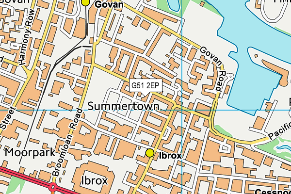 G51 2EP map - OS VectorMap District (Ordnance Survey)