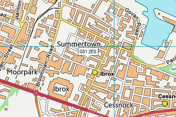 G51 2ES map - OS VectorMap District (Ordnance Survey)