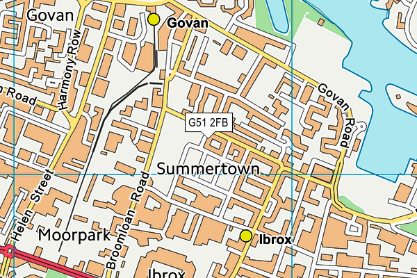 G51 2FB map - OS VectorMap District (Ordnance Survey)