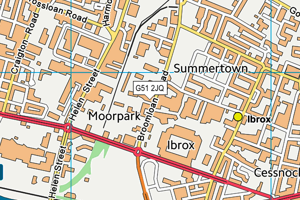 G51 2JQ map - OS VectorMap District (Ordnance Survey)