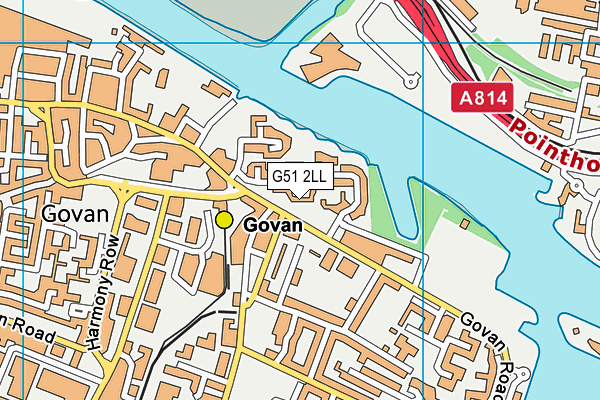 G51 2LL map - OS VectorMap District (Ordnance Survey)