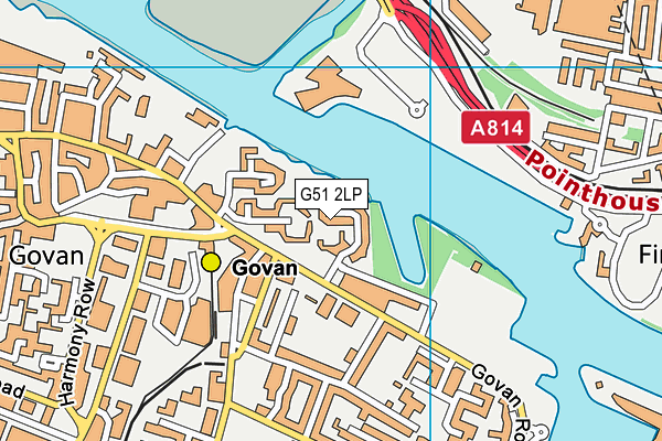 G51 2LP map - OS VectorMap District (Ordnance Survey)