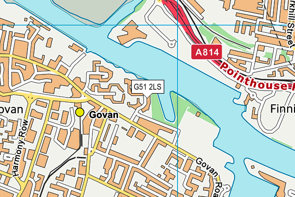 G51 2LS map - OS VectorMap District (Ordnance Survey)