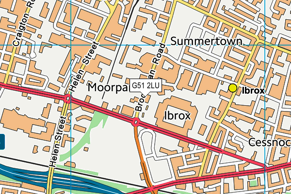 G51 2LU map - OS VectorMap District (Ordnance Survey)