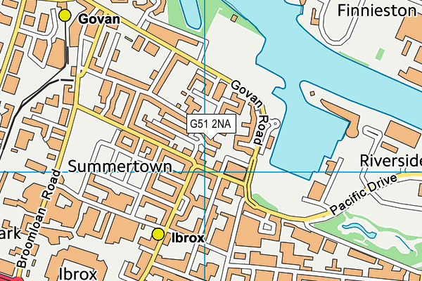 G51 2NA map - OS VectorMap District (Ordnance Survey)