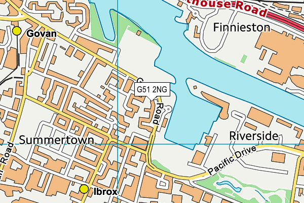 G51 2NG map - OS VectorMap District (Ordnance Survey)