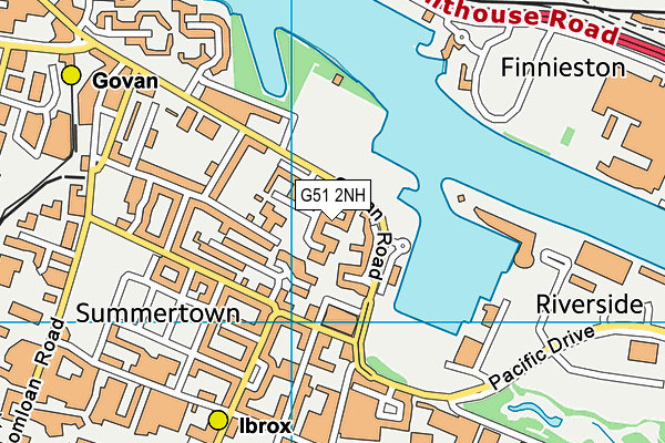 G51 2NH map - OS VectorMap District (Ordnance Survey)