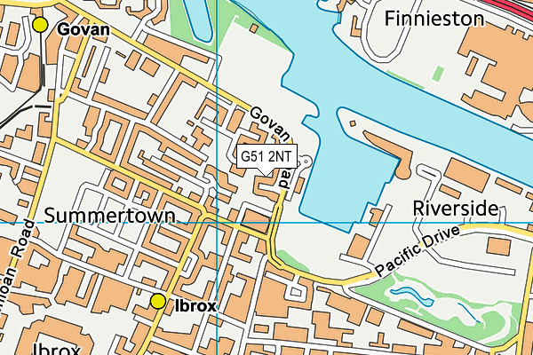 G51 2NT map - OS VectorMap District (Ordnance Survey)