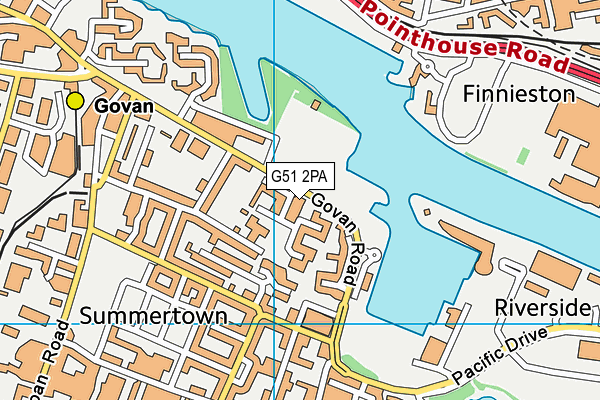 G51 2PA map - OS VectorMap District (Ordnance Survey)