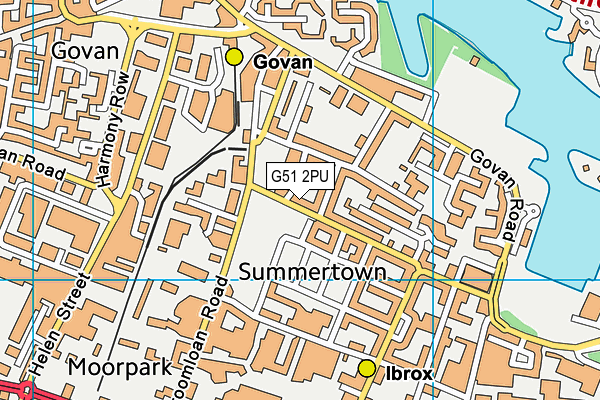 G51 2PU map - OS VectorMap District (Ordnance Survey)