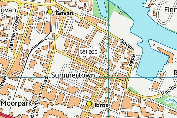 G51 2QG map - OS VectorMap District (Ordnance Survey)