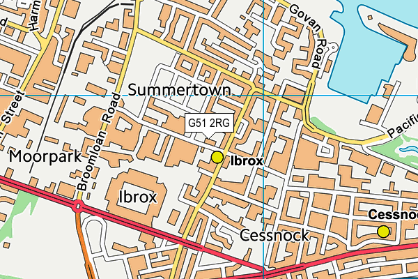 G51 2RG map - OS VectorMap District (Ordnance Survey)