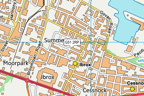 G51 2RP map - OS VectorMap District (Ordnance Survey)