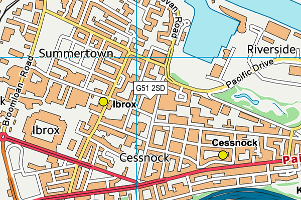 G51 2SD map - OS VectorMap District (Ordnance Survey)