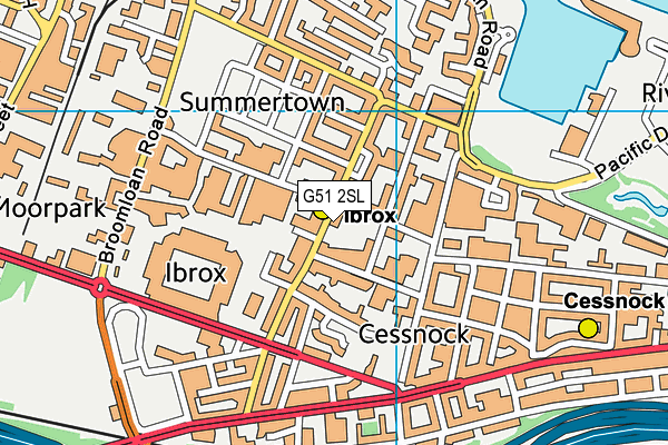 G51 2SL map - OS VectorMap District (Ordnance Survey)