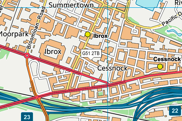 G51 2TB map - OS VectorMap District (Ordnance Survey)