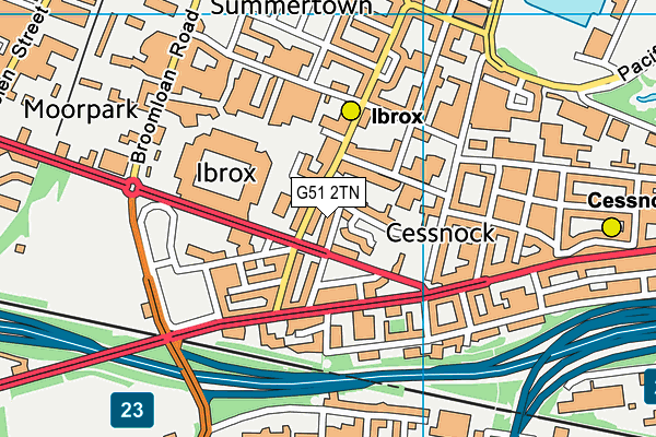 G51 2TN map - OS VectorMap District (Ordnance Survey)