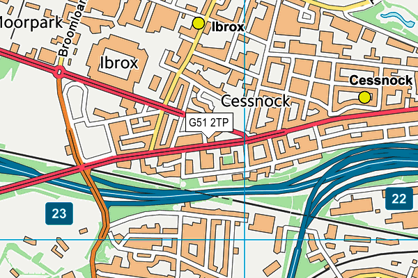 G51 2TP map - OS VectorMap District (Ordnance Survey)