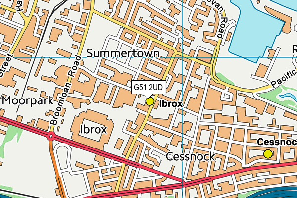 G51 2UD map - OS VectorMap District (Ordnance Survey)