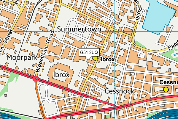 G51 2UQ map - OS VectorMap District (Ordnance Survey)